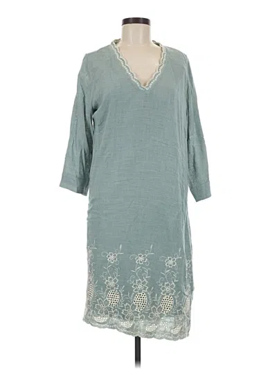 Pre-owned Soft Surroundings Casual Dress In Teal