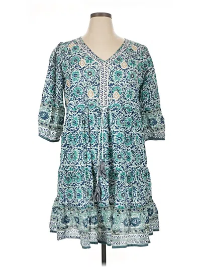 Pre-owned Soft Surroundings Casual Dress In Teal