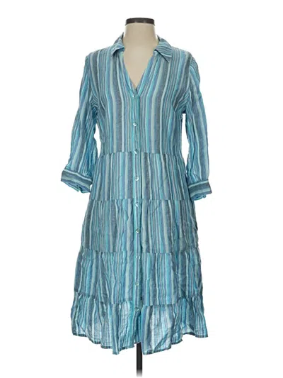 Pre-owned Soft Surroundings Casual Dress In Teal
