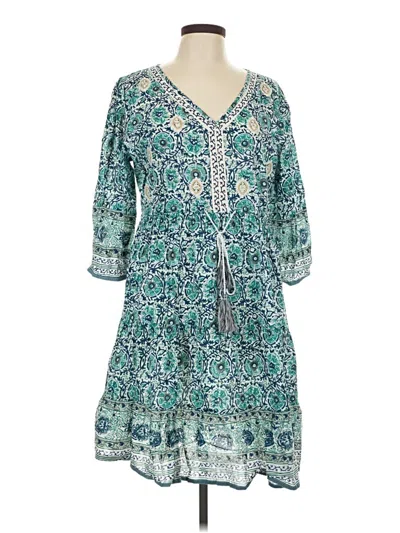 Pre-owned Soft Surroundings Casual Dress In Teal
