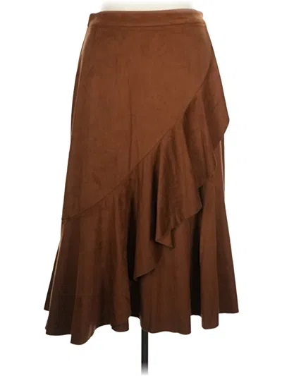 Pre-owned Soft Surroundings Casual Skirt In Brown