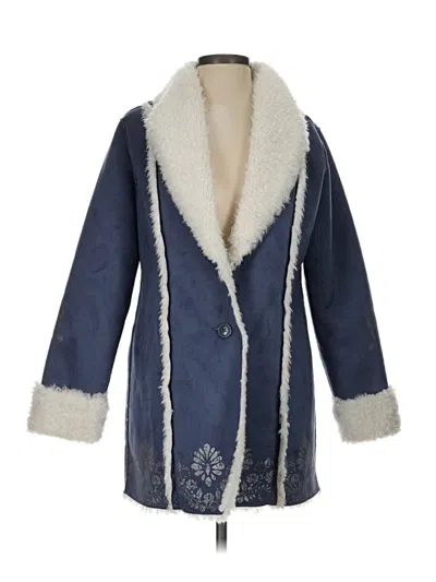 Pre-owned Soft Surroundings Coat In Blue