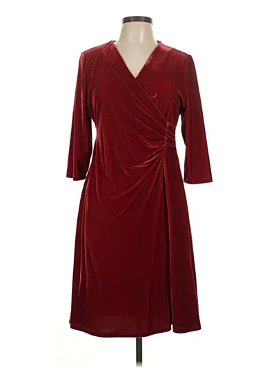 Pre-owned Soft Surroundings Cocktail Dress In Burgundy