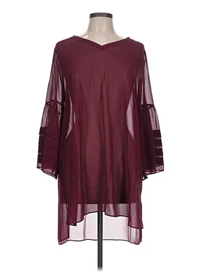 Pre-owned Soft Surroundings Cocktail Dress In Burgundy