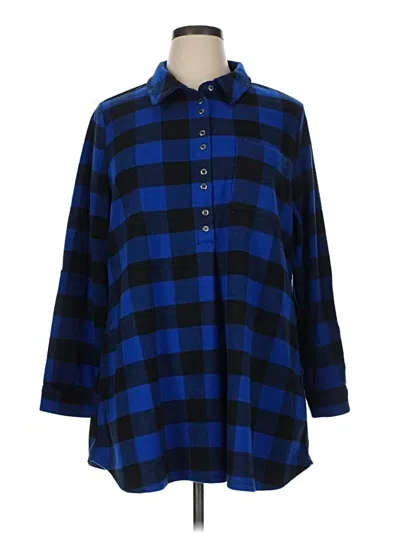 Pre-owned Soft Surroundings Fleece Jacket In Blue