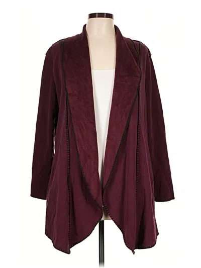 Pre-owned Soft Surroundings Jacket In Burgundy