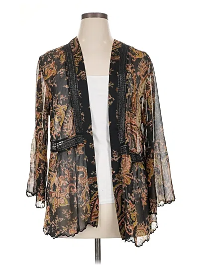 Pre-owned Soft Surroundings Kimono In Black