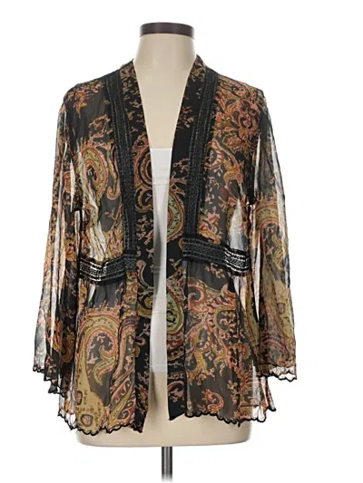 Pre-owned Soft Surroundings Kimono In Black