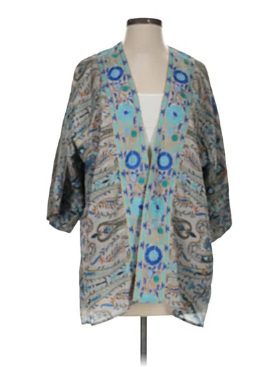 Pre-owned Soft Surroundings Kimono In Blue