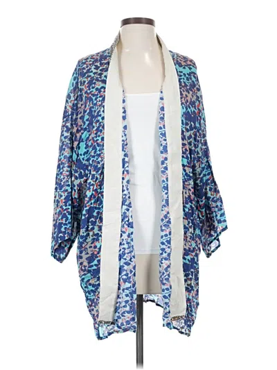 Pre-owned Soft Surroundings Kimono In Blue