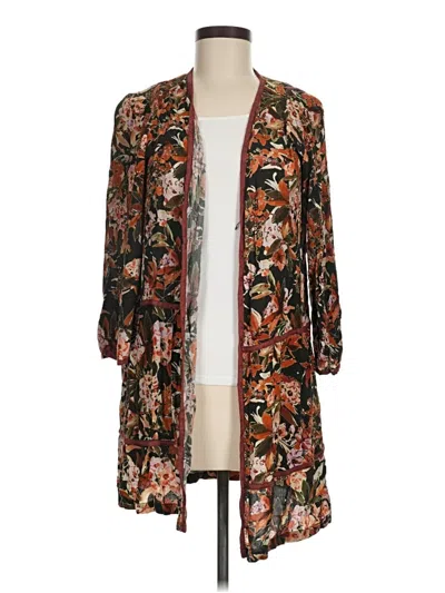 Pre-owned Soft Surroundings Kimono In Brown