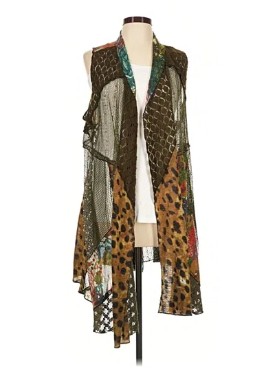 Pre-owned Soft Surroundings Kimono In Brown