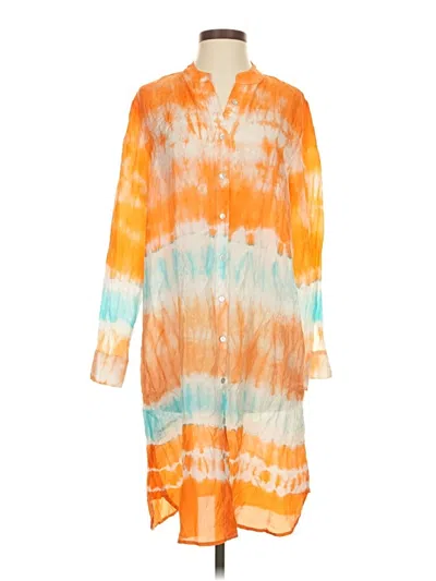 Pre-owned Soft Surroundings Kimono In Orange