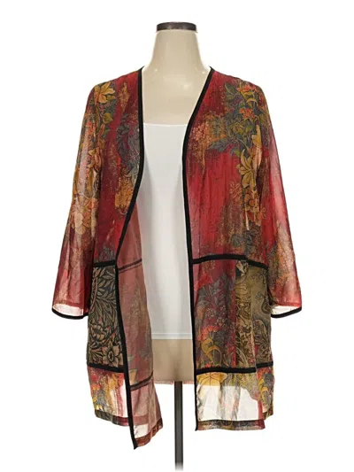 Pre-owned Soft Surroundings Kimono In Red