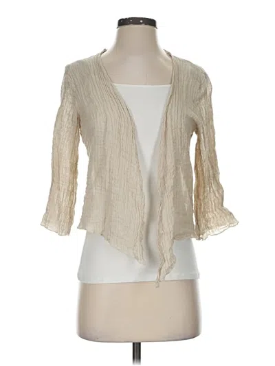 Pre-owned Soft Surroundings Kimono In Tan
