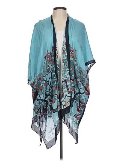 Pre-owned Soft Surroundings Kimono In Teal