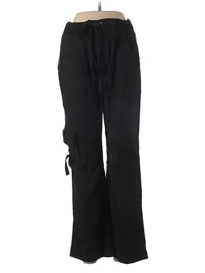 Pre-owned Soft Surroundings Linen Pants In Black