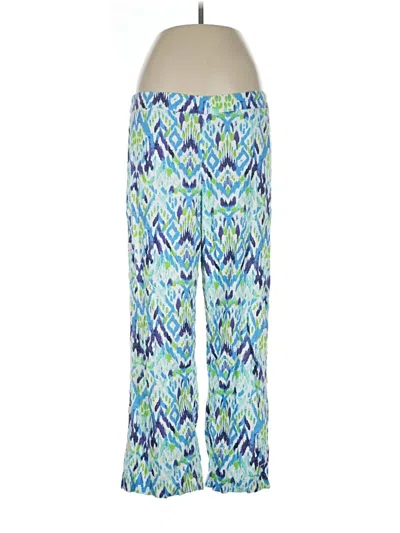 Pre-owned Soft Surroundings Linen Pants In Blue