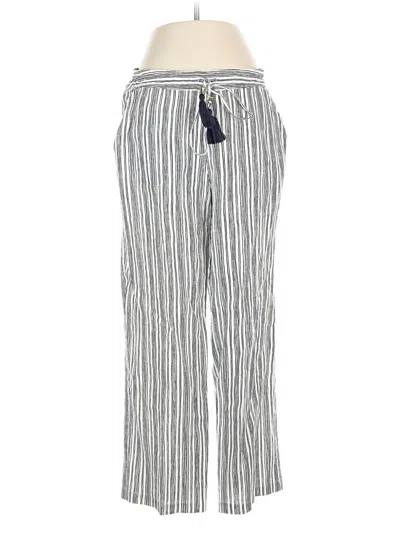 Pre-owned Soft Surroundings Linen Pants In Silver