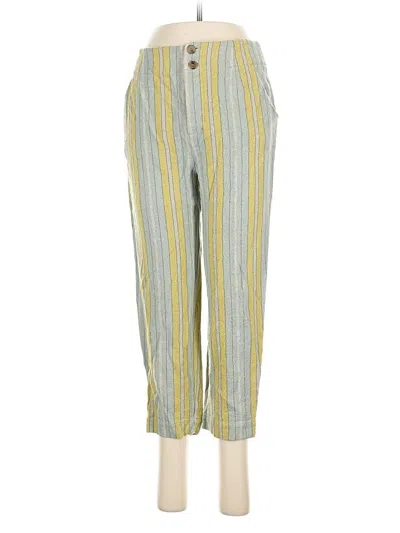 Pre-owned Soft Surroundings Linen Pants In Yellow