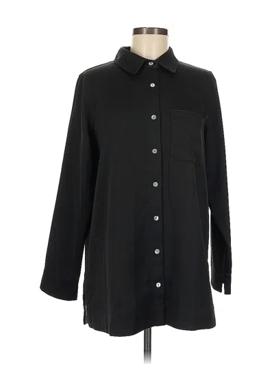 Pre-owned Soft Surroundings Long Sleeve Blouse In Black