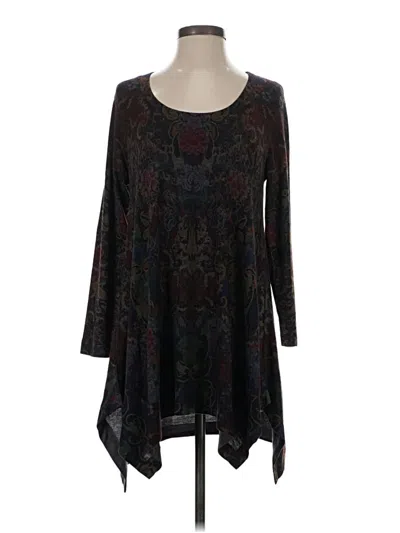 Pre-owned Soft Surroundings Long Sleeve Blouse In Black
