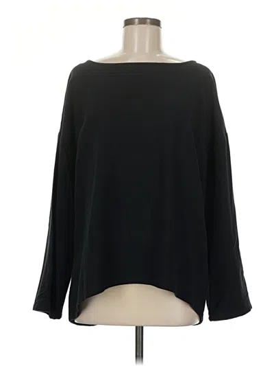 Pre-owned Soft Surroundings Long Sleeve Blouse In Black