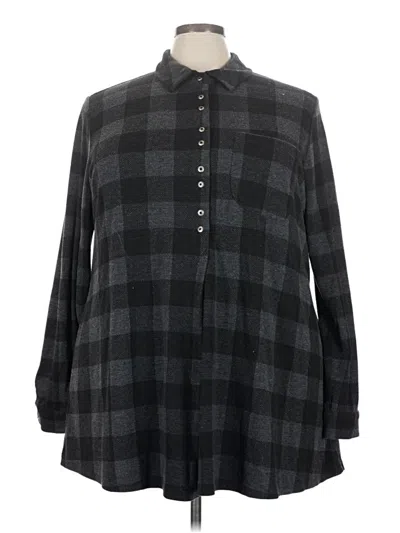 Pre-owned Soft Surroundings Long Sleeve Blouse In Black