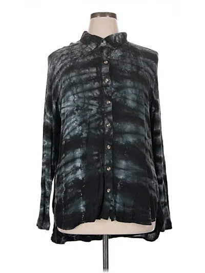 Pre-owned Soft Surroundings Long Sleeve Blouse In Black