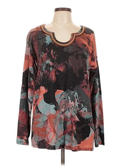 Pre-owned Soft Surroundings Long Sleeve Blouse In Black
