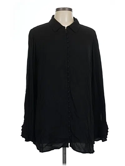 Pre-owned Soft Surroundings Long Sleeve Blouse In Black