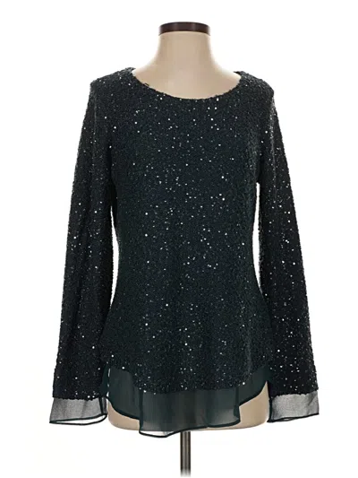Pre-owned Soft Surroundings Long Sleeve Blouse In Black