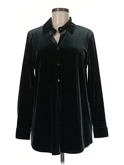 Pre-owned Soft Surroundings Long Sleeve Blouse In Black