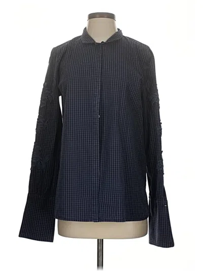 Pre-owned Soft Surroundings Long Sleeve Blouse In Blue