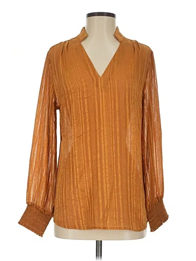 Soft Surroundings Long Sleeve Blouse In Brown