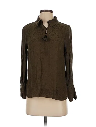 Pre-owned Soft Surroundings Long Sleeve Blouse In Brown