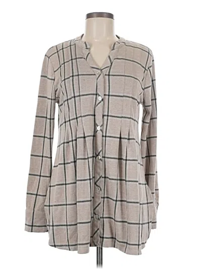 Pre-owned Soft Surroundings Long Sleeve Blouse In Gray