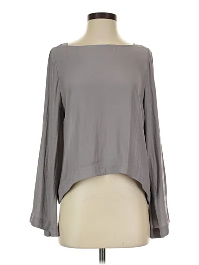 Pre-owned Soft Surroundings Long Sleeve Blouse In Gray