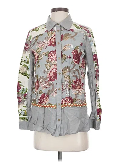 Pre-owned Soft Surroundings Long Sleeve Blouse In Gray