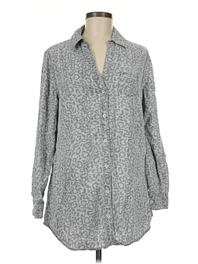 Pre-owned Soft Surroundings Long Sleeve Blouse In Gray