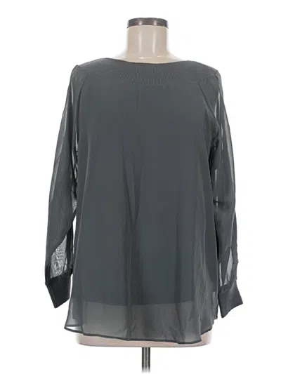 Pre-owned Soft Surroundings Long Sleeve Blouse In Gray