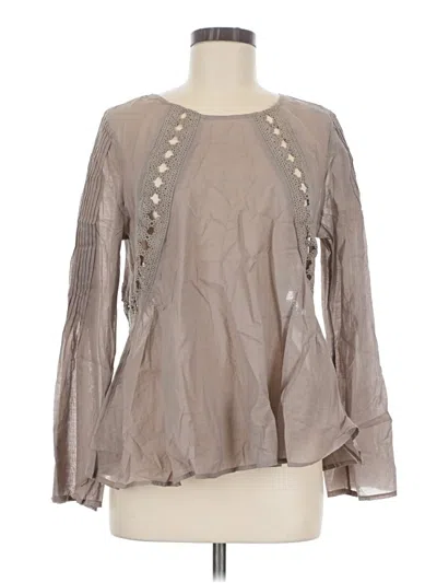 Pre-owned Soft Surroundings Long Sleeve Blouse In Gray