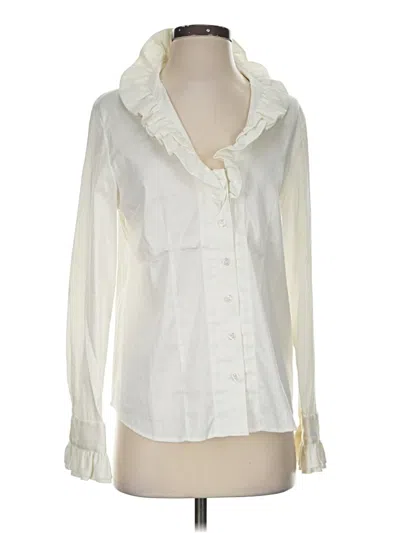 Pre-owned Soft Surroundings Long Sleeve Blouse In Ivory