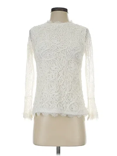Pre-owned Soft Surroundings Long Sleeve Blouse In Ivory