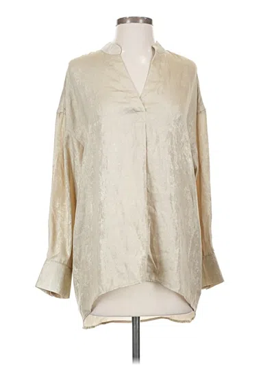Pre-owned Soft Surroundings Long Sleeve Blouse In Ivory