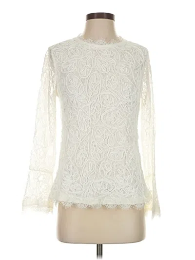 Pre-owned Soft Surroundings Long Sleeve Blouse In Ivory
