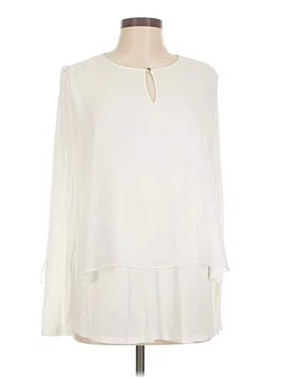 Pre-owned Soft Surroundings Long Sleeve Blouse In Ivory