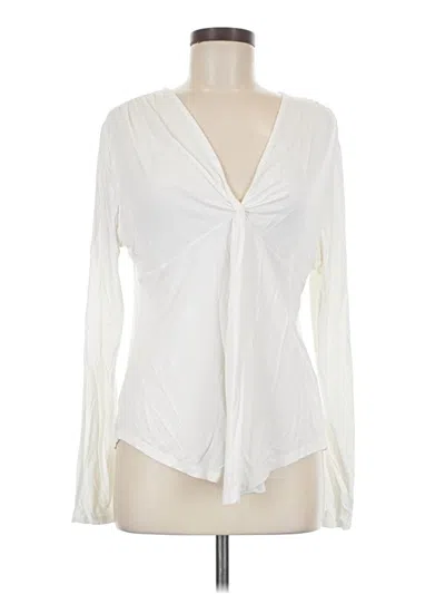 Pre-owned Soft Surroundings Long Sleeve Blouse In Ivory