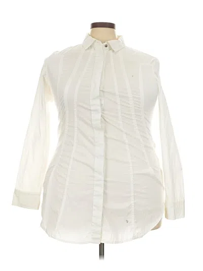 Pre-owned Soft Surroundings Long Sleeve Blouse In Ivory
