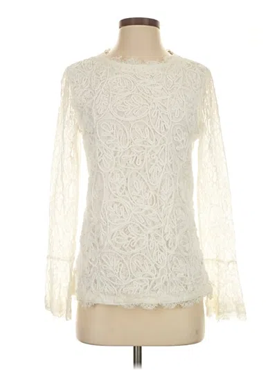 Pre-owned Soft Surroundings Long Sleeve Blouse In Ivory